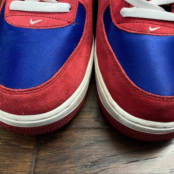 Nike Air Force 1 Barber shop Red and blue scissors Sneakers - Picture 7 of 9